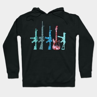 Cool Tees Guitar of Peace Rock Machine Hoodie